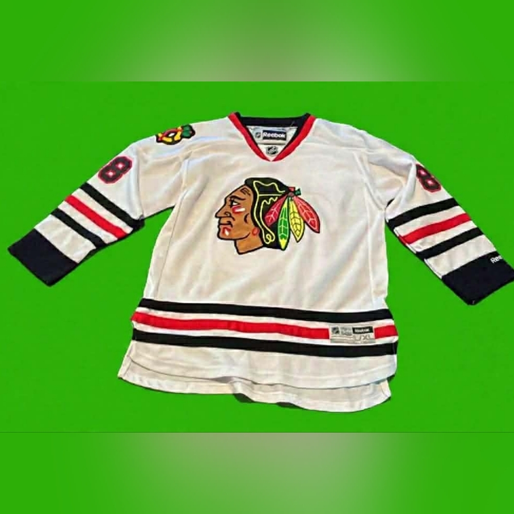 Reebok Kids‎ White Hockey Jersey Chicago Blackhawks Kane 88